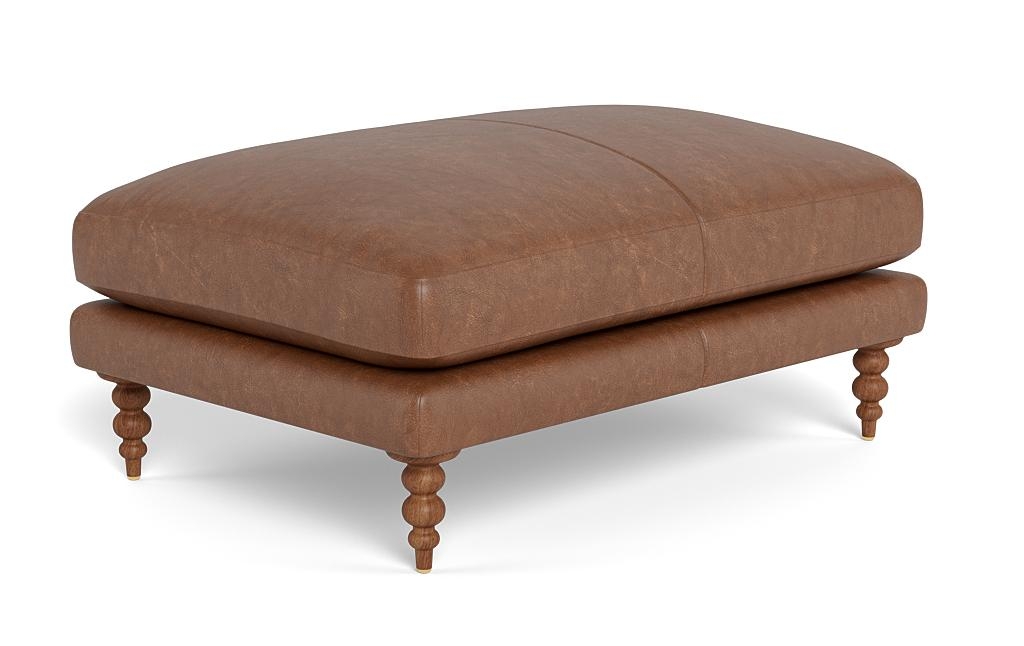 Maxwell Leather Ottoman by Apartment Therapy - Image 1