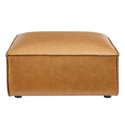 Restore 35" Wide Faux Leather Rectangle Standard Ottoman - Image 0