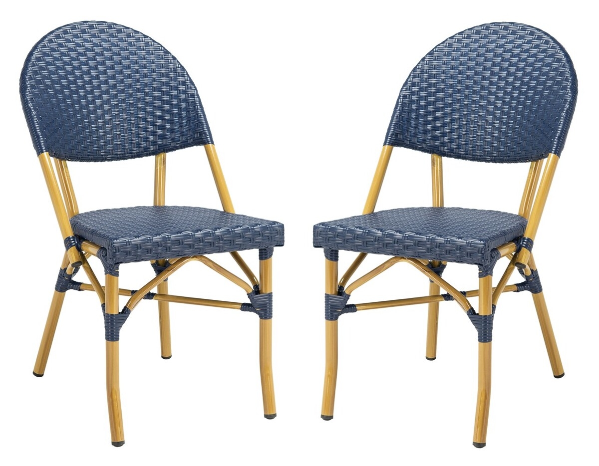 Barrow Side Chair - Navy - Safavieh - Image 0