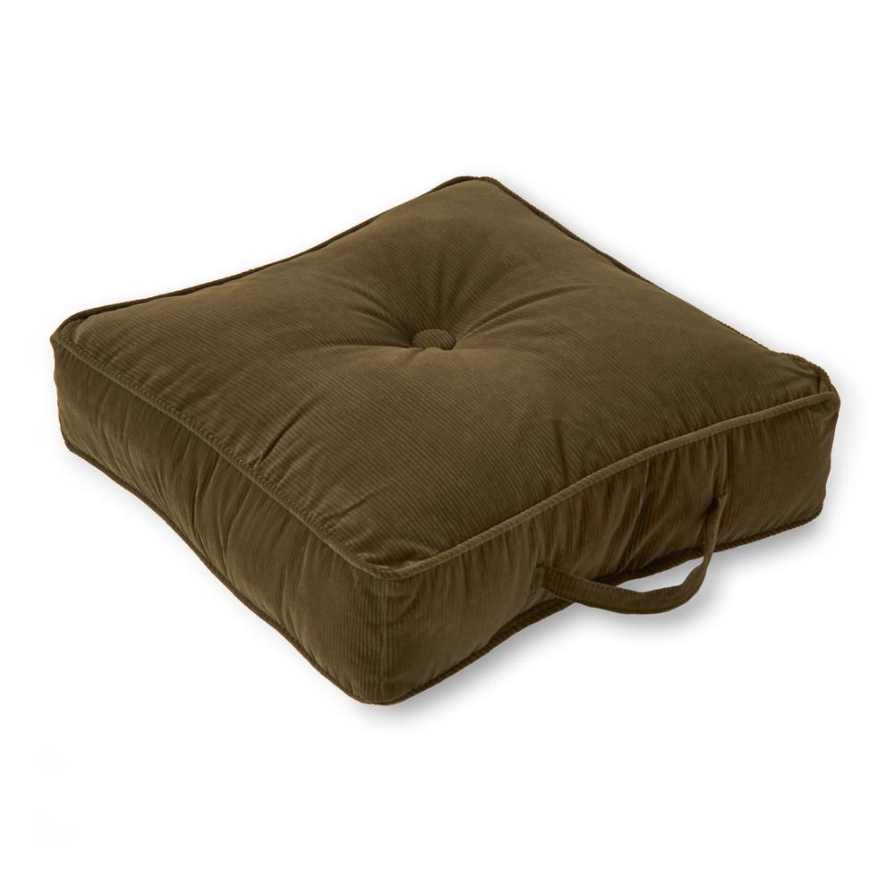 Omaha Sage Microfiber 21 in. Square Floor Pillow, Green - Image 0