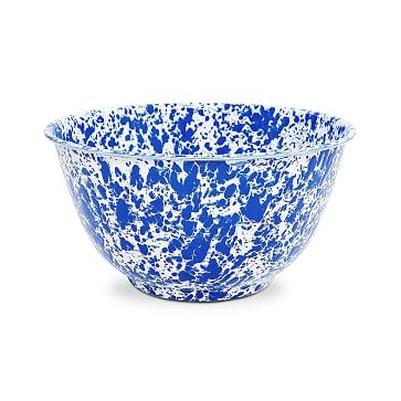 Marble/Splatter Large Salad Bowl, Blue Splatter - Image 0