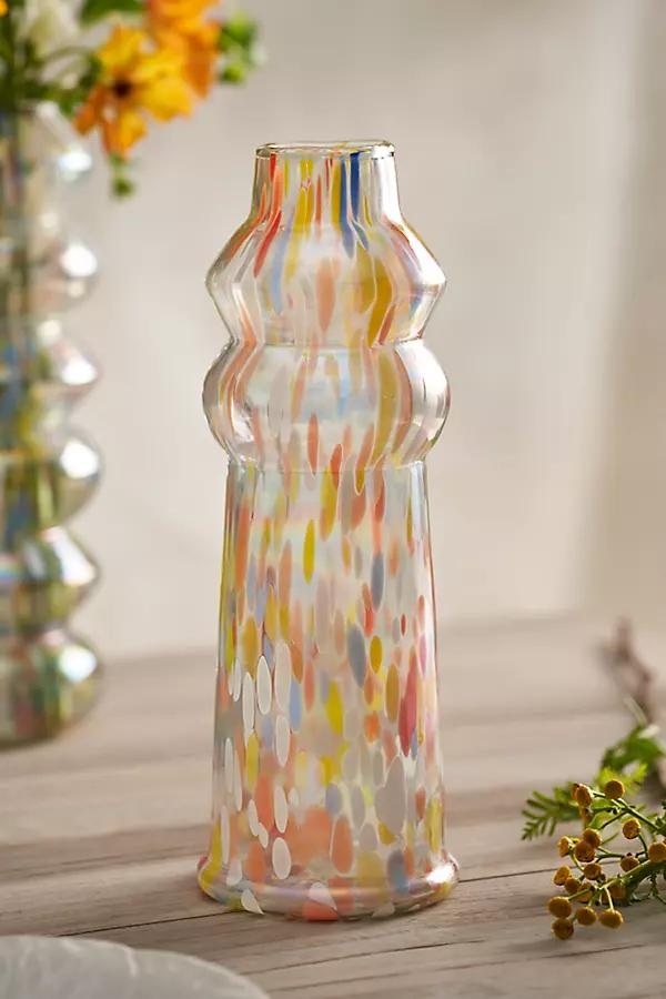 Luster Confetti Bubble Banded Vase - Image 0
