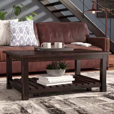 Thaddeus Solid Wood Coffee Table with Storage - Image 0