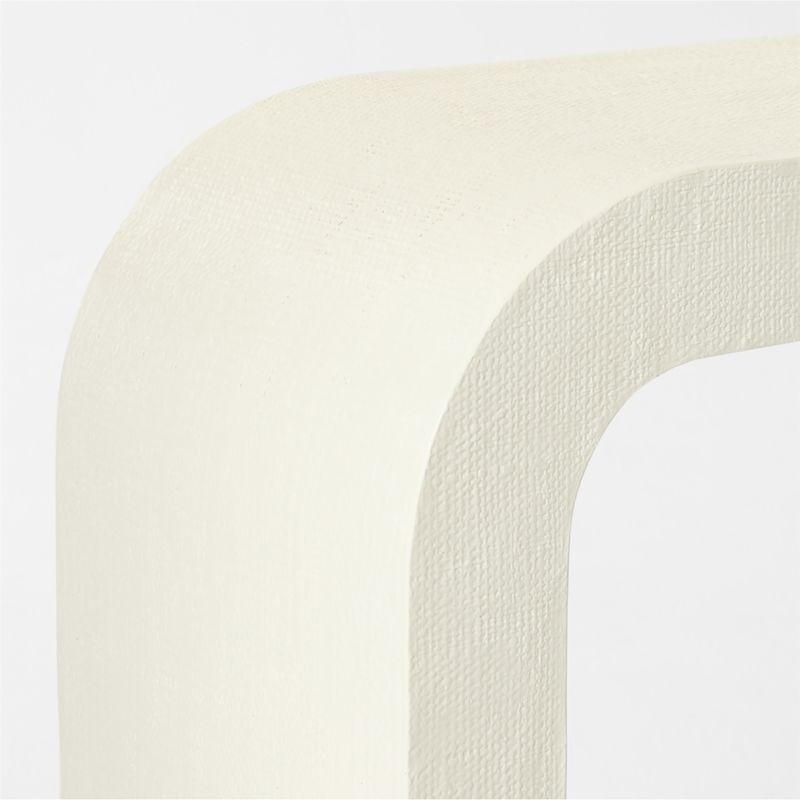 Crescent 36" Ivory Resin Console Table - Image 2