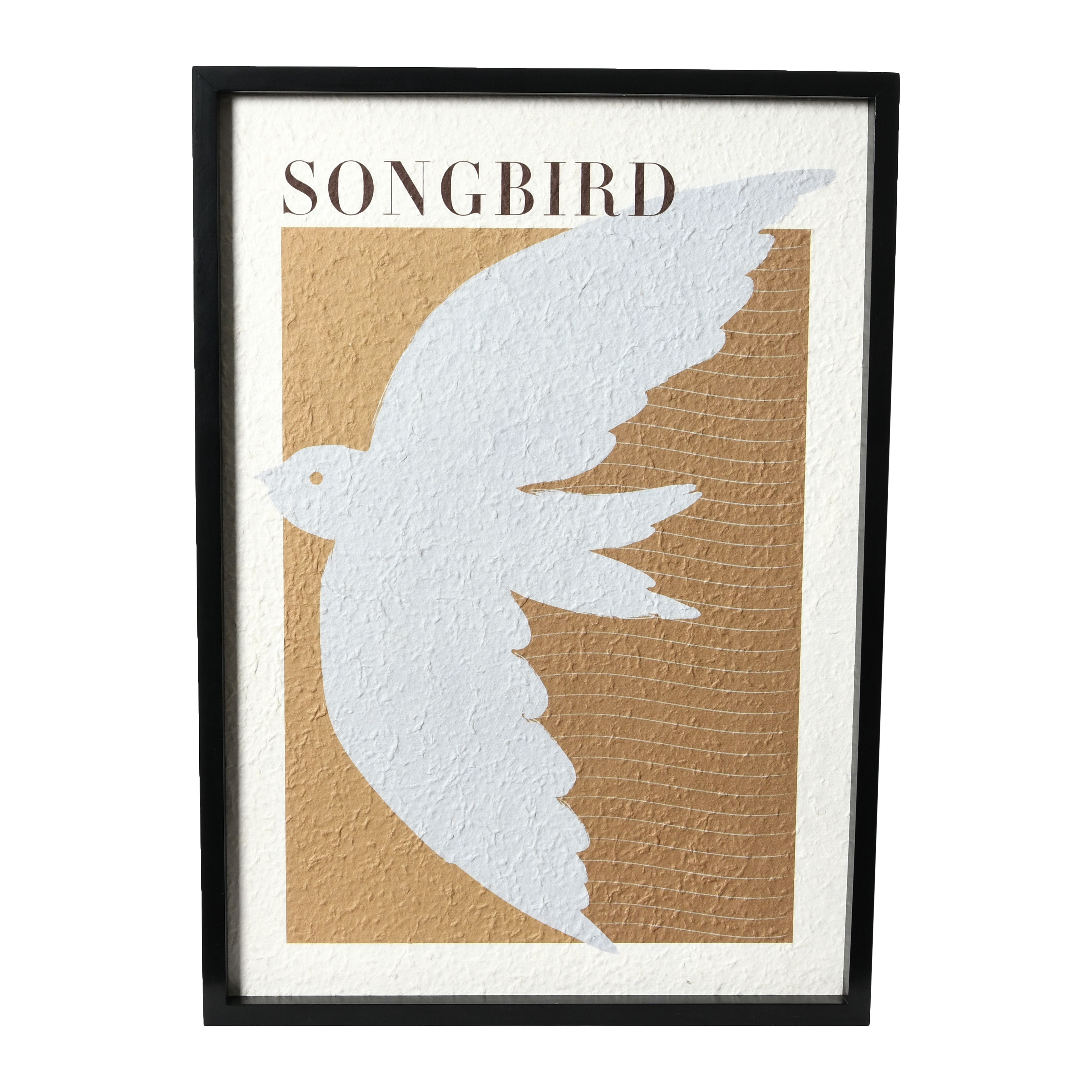  Wood Framed Wall Décor "Songbird", Multicolor - Image 0