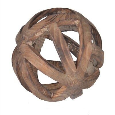 Mcmakin Natural Decorative Wood Ball Sculpture - Image 0