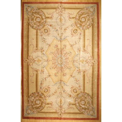Modren Handknotted Savonnerie Carpet 11.10 X 18.1 - Image 0