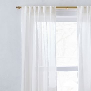 Sheer European Linen Curtain, 48"x84", Alabaster - Image 3