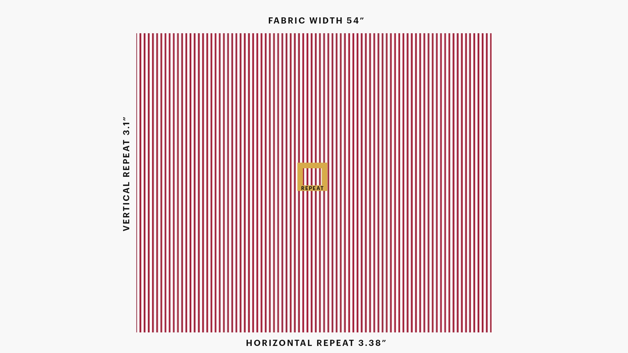 Printed Outdoor Fabric By The Yard, Red Classic Ticking Stripe - Image 1