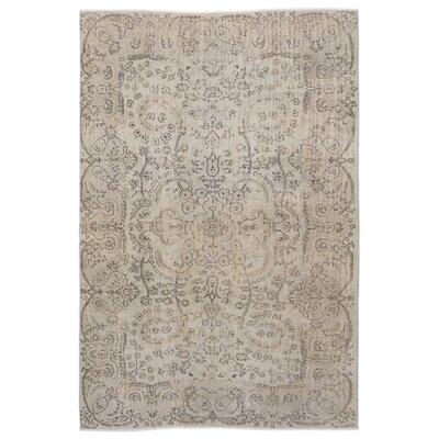 One-of-a-Kind Hand-Knotted 1960s Beige 5'9" x 9'9" Area Rug - Image 0