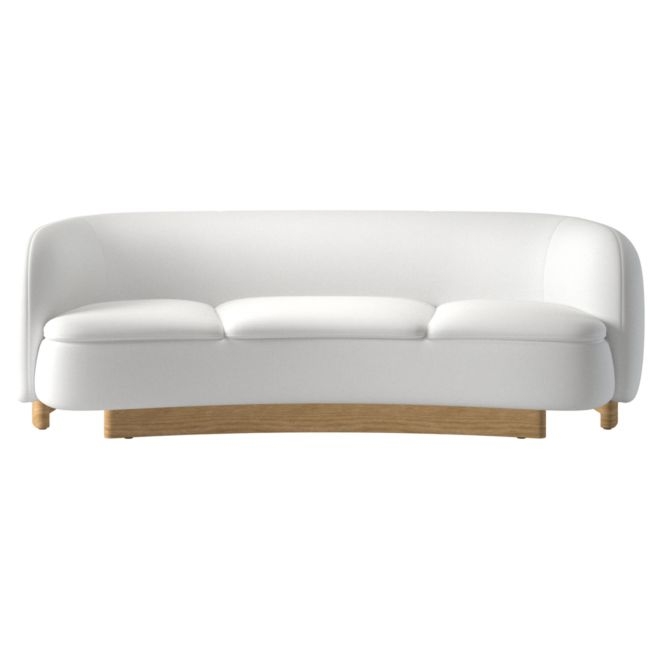 Muir 90" Curved Sofa Nomad Marshmallow - Image 0