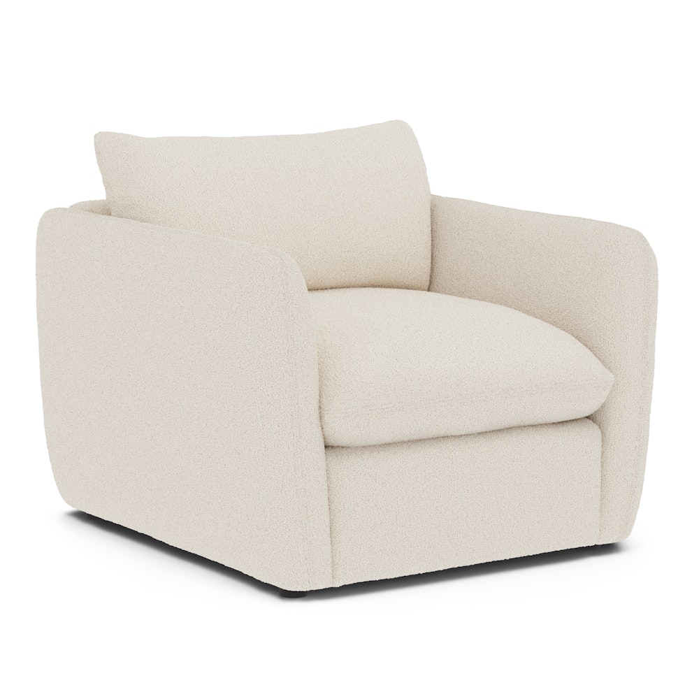 Leigh 42" Lounge Chair - Ivory Wool Bouclé - Image 0