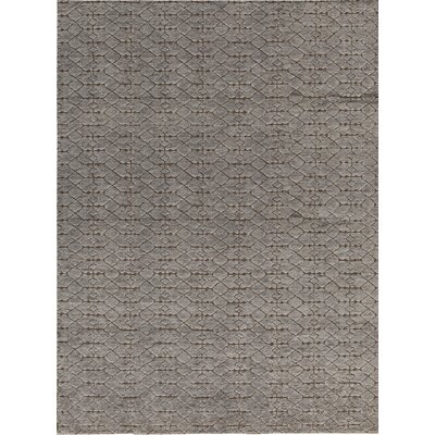 One-of-a-Kind Hand-Knotted Gray 10' x 14' Wool Area Rug - Image 0