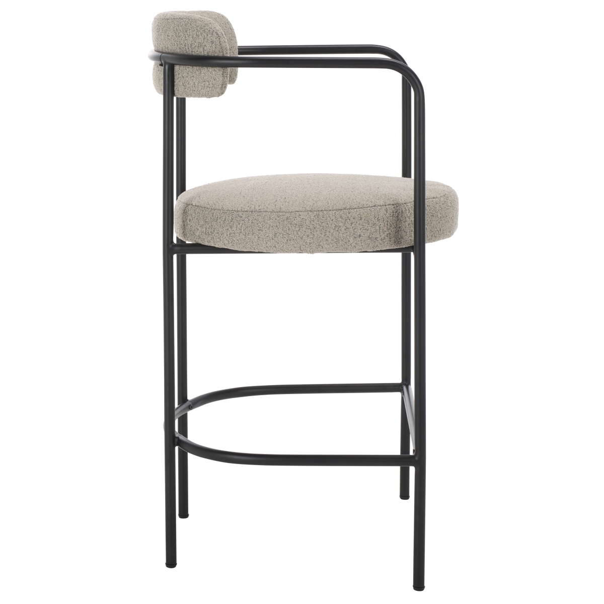 Andrean Arm Counter Stool - Grey / Black - Image 6