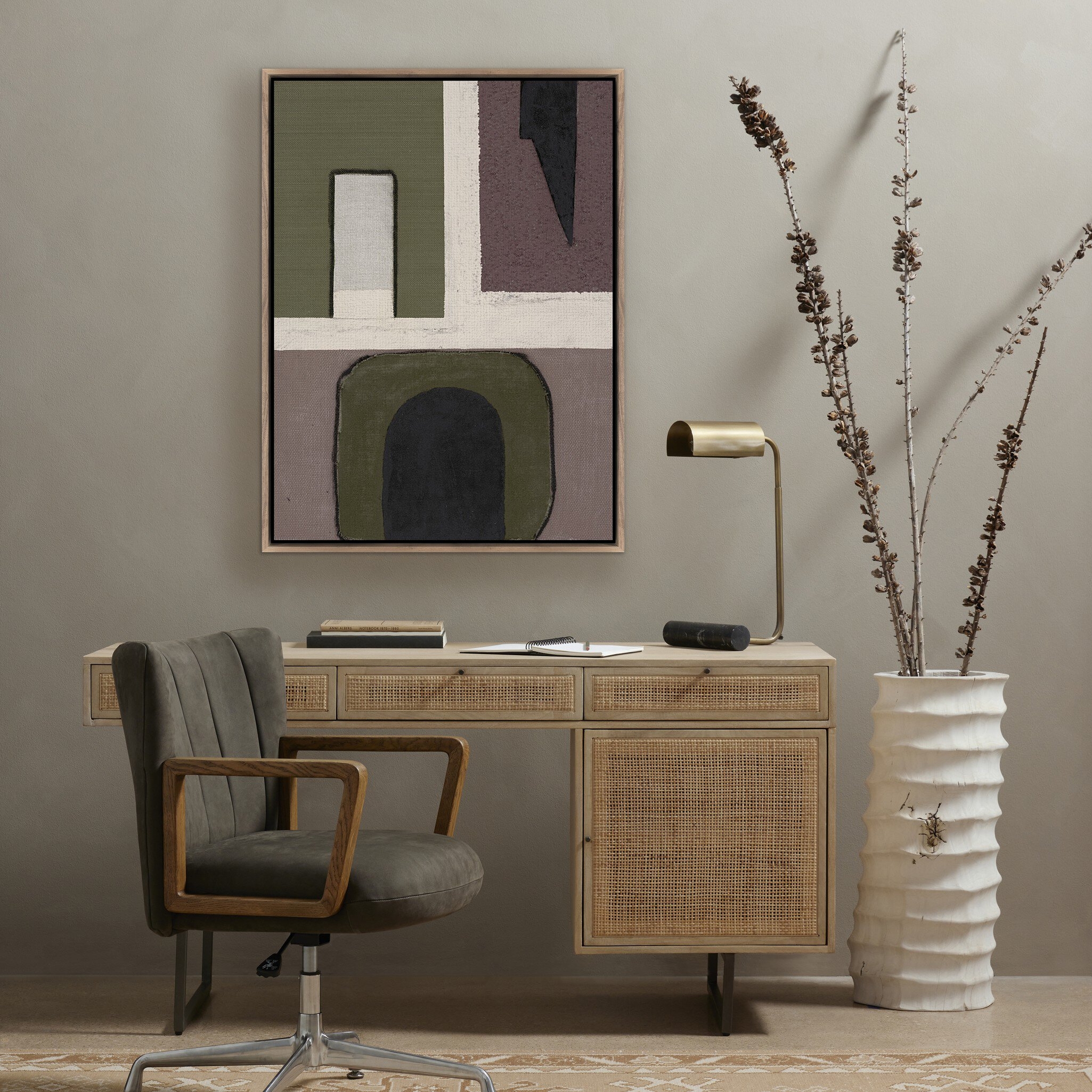 With Love III by Raoul Morren - Rustic Walnut Floater - Image 2