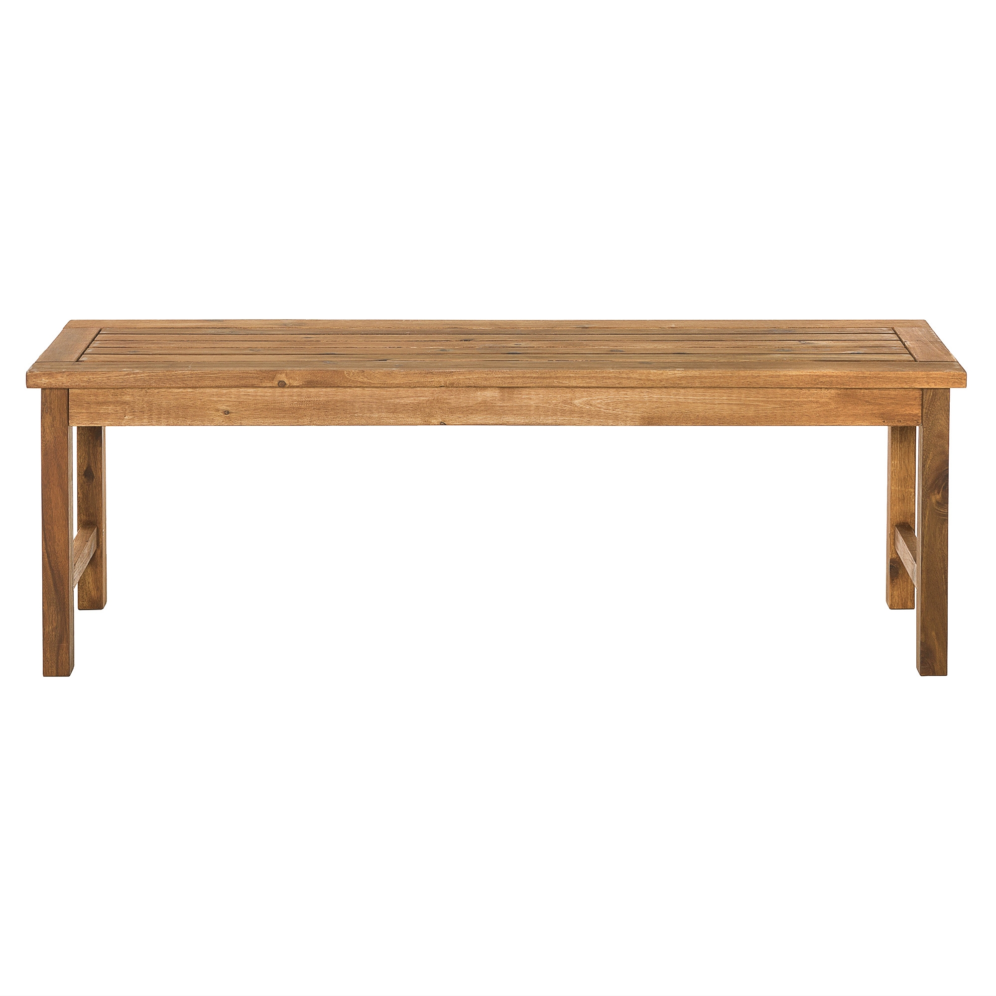 Acacia Wood Outdoor Patio Bench - Brown - Image 1