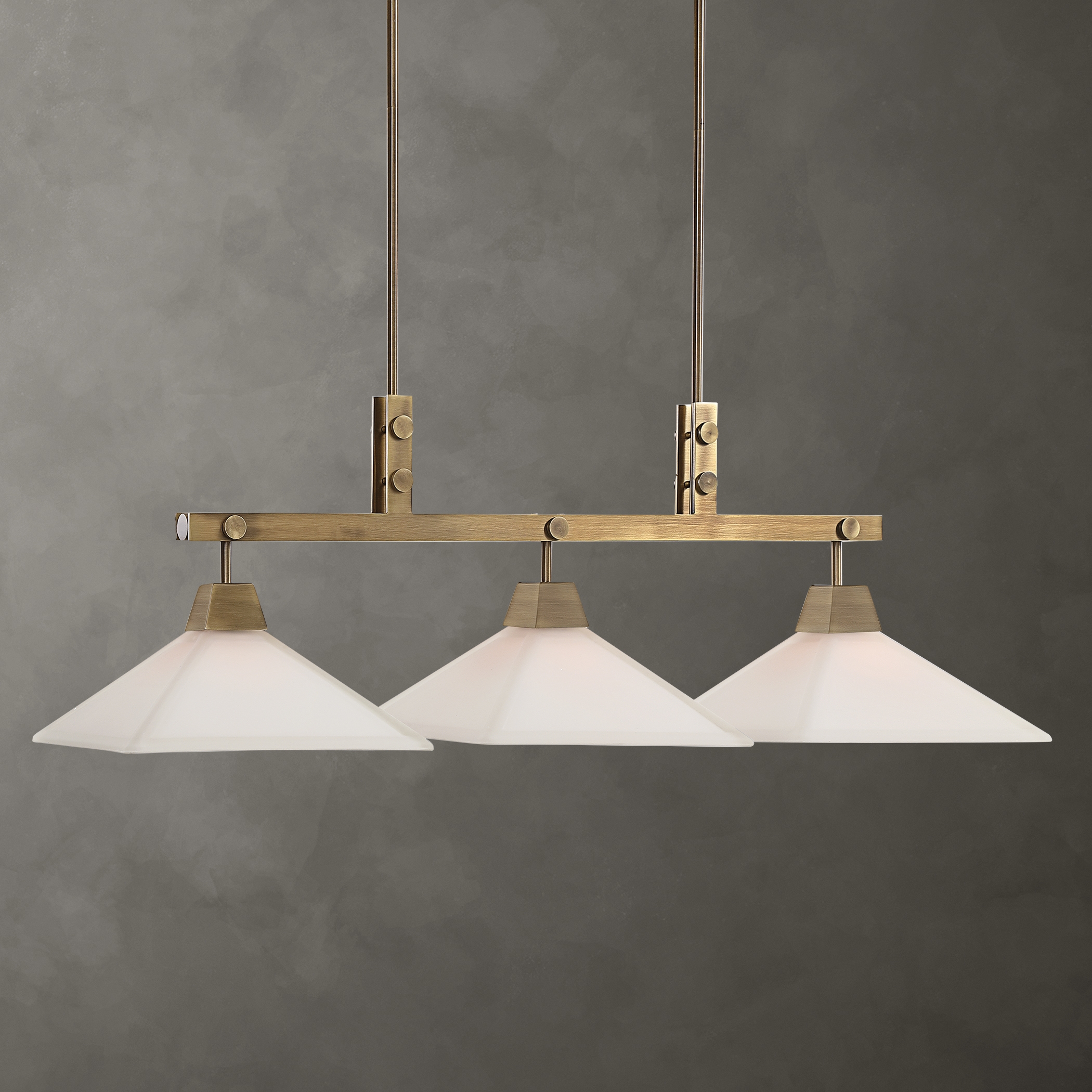 Brookdale Industrial 3 Light Linear Chandelier - Image 0
