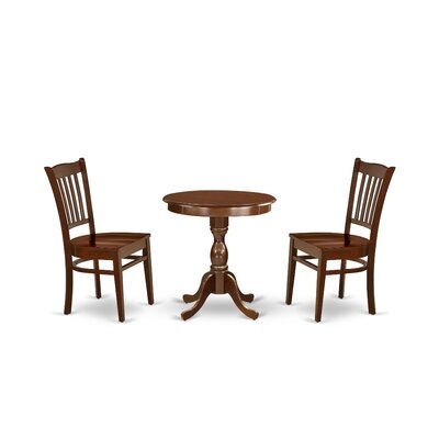 Federalsburg 3-Pc Dining Set - 2 Dining Chairs And 1 Wooden Dining Table - Image 0