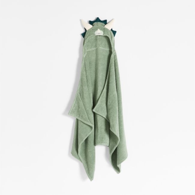 Dinosaur 100% Organic Cotton Hooded Kids Towel - Image 0
