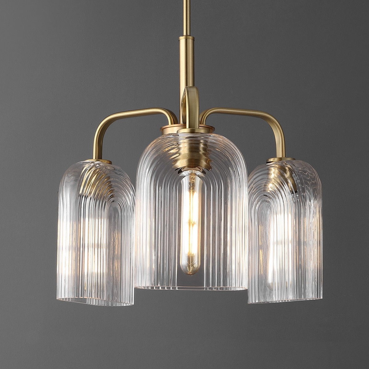 Romeyn 3Lt 21" Pendant - Brass - Safavieh - Image 4