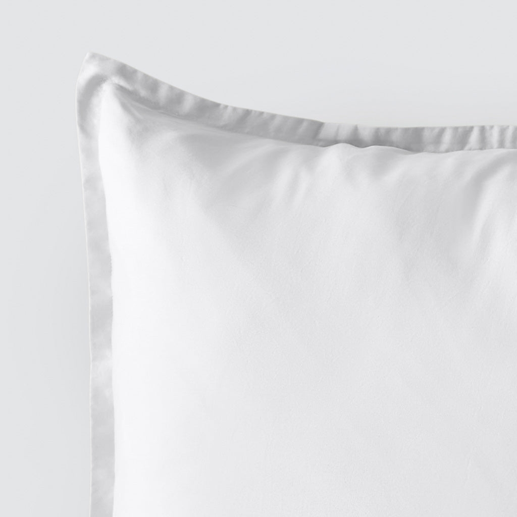 The Citizenry Organic Resort Cotton Shams | Standard | Solid Light Grey - Image 9