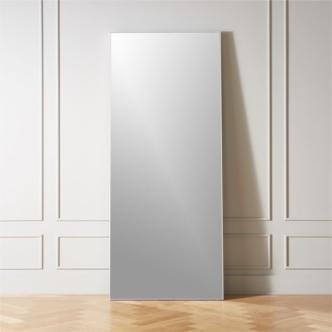 Infinity Modern White Full-Length Floor Mirror 32"x76" - Image 0