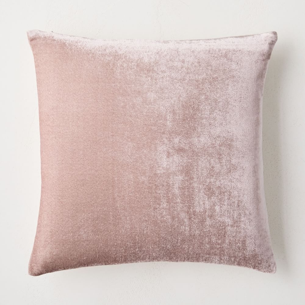 Lush Velvet Pillow Cover, Dusty Blush, 18"x18" - Image 0