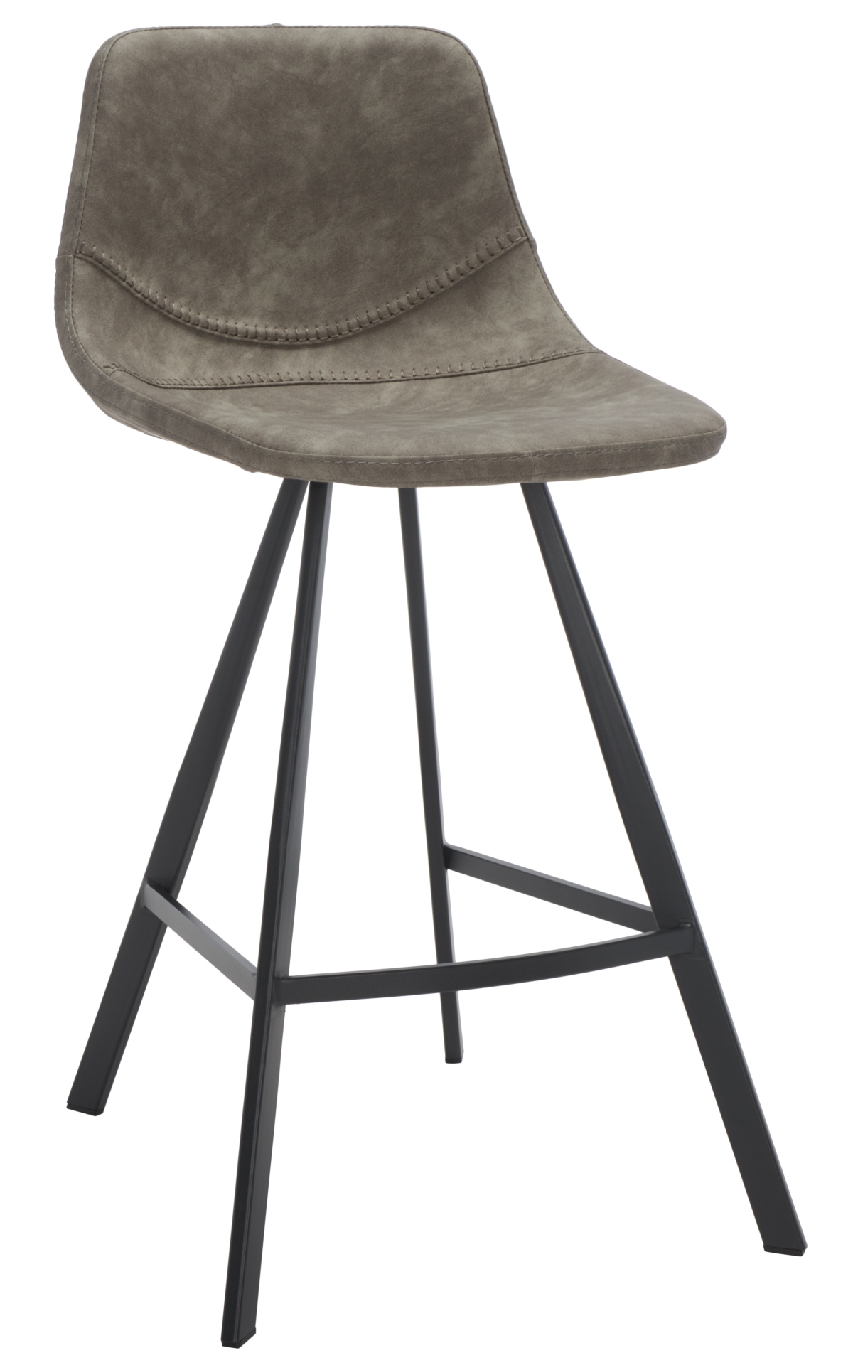 Ryanne Counter Stool - Grey / Black - Safavieh - Image 6