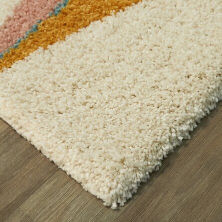 Wauseon Geometric Orange, Pink & Beige Area Rug - Image 2
