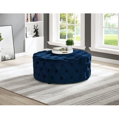 Gilbert Round Tufted Cocktail Ottoman - Image 0