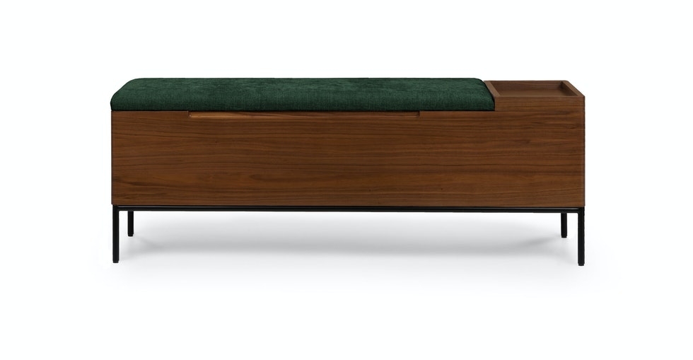 Thari Berkshire Green Walnut Bench - Image 0