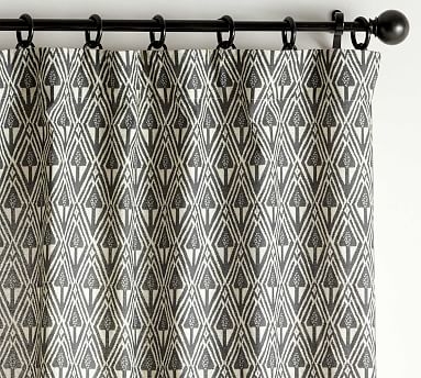 Mitzi Print Blackout Curtain, Charcoal Multi, 96 x 50" - Image 0