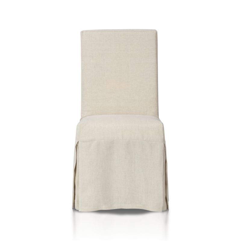 Slip Linen Slipcovered Dining Chair - Image 1