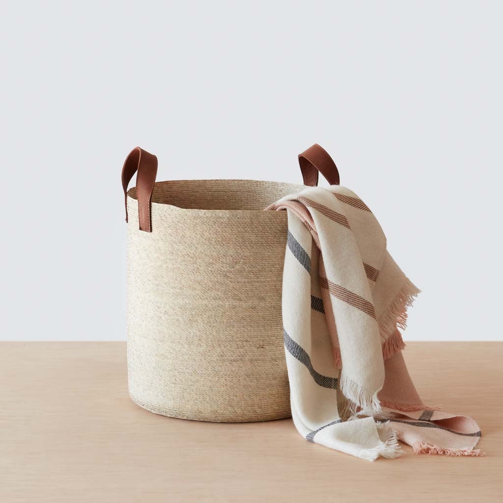 The Citizenry Mercado Storage Baskets Round | Medium | Tan - Image 0