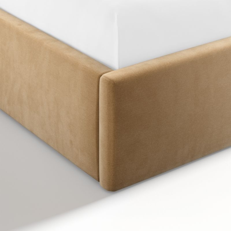 Arden Camel Brown Upholstered King Bed with 52" Headboard - Image 2