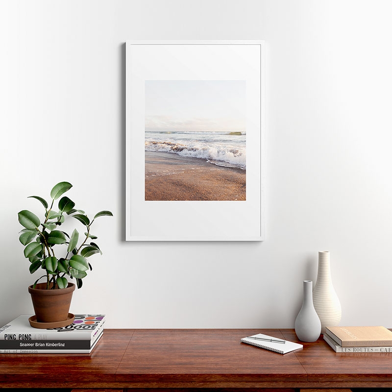 Simple Sea by Bree Madden - Framed Art Print Modern White 24" x 36" - Image 1