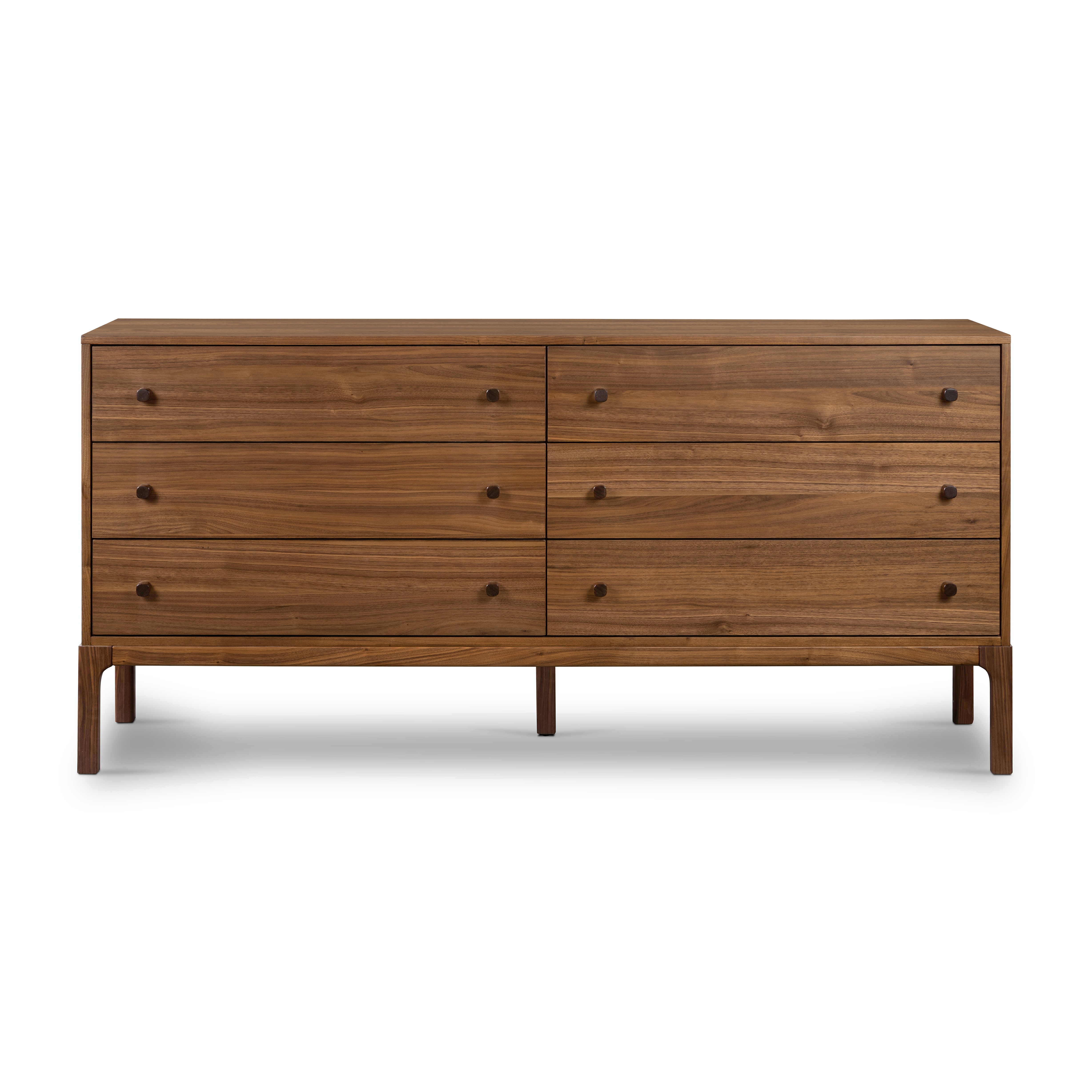 Arturo 6 Drawer Dresser-Natural Walnut - Image 3