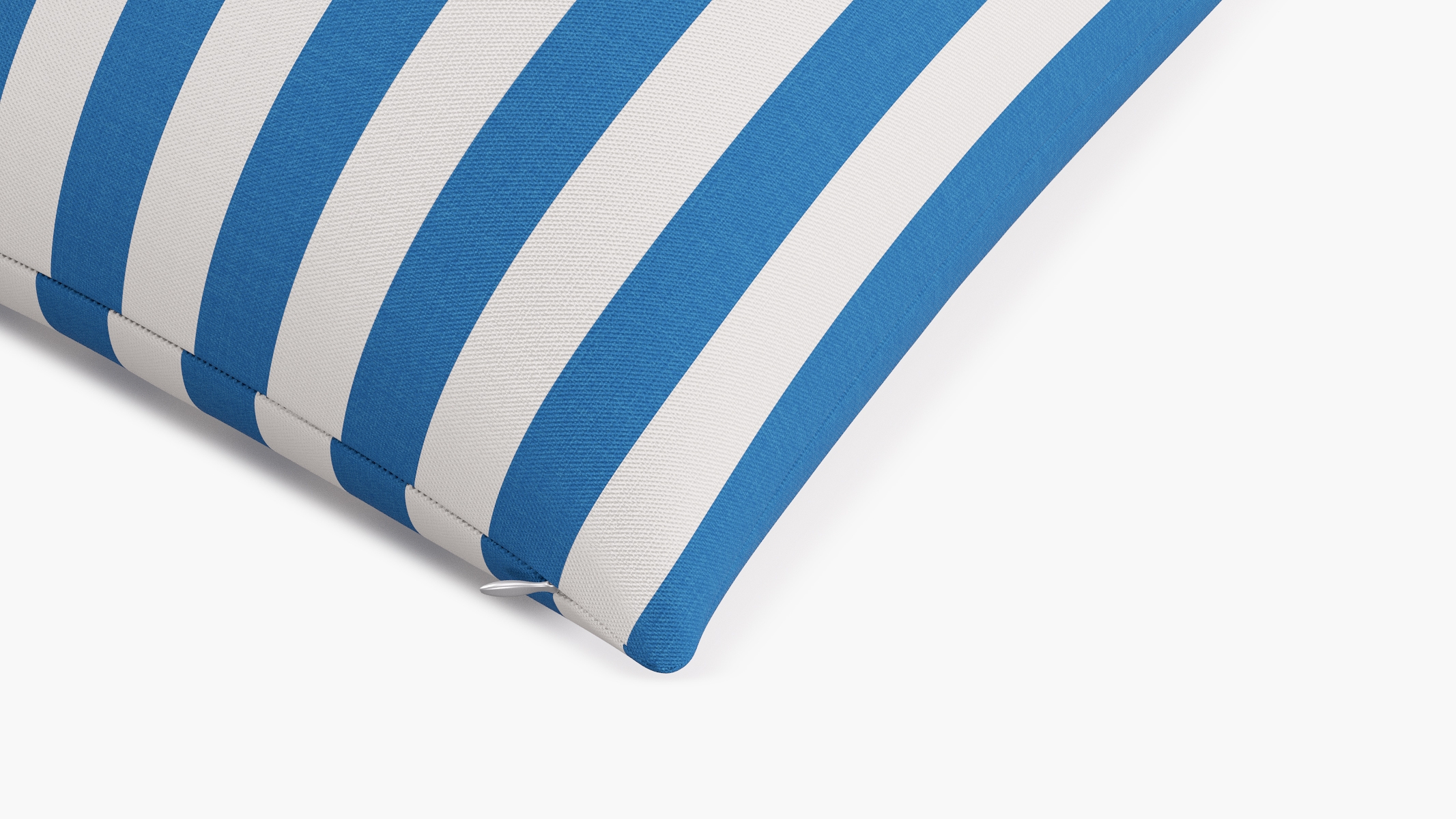 Throw Pillow 22", Cerulean Cabana Stripe, 22" x 22" - Image 1