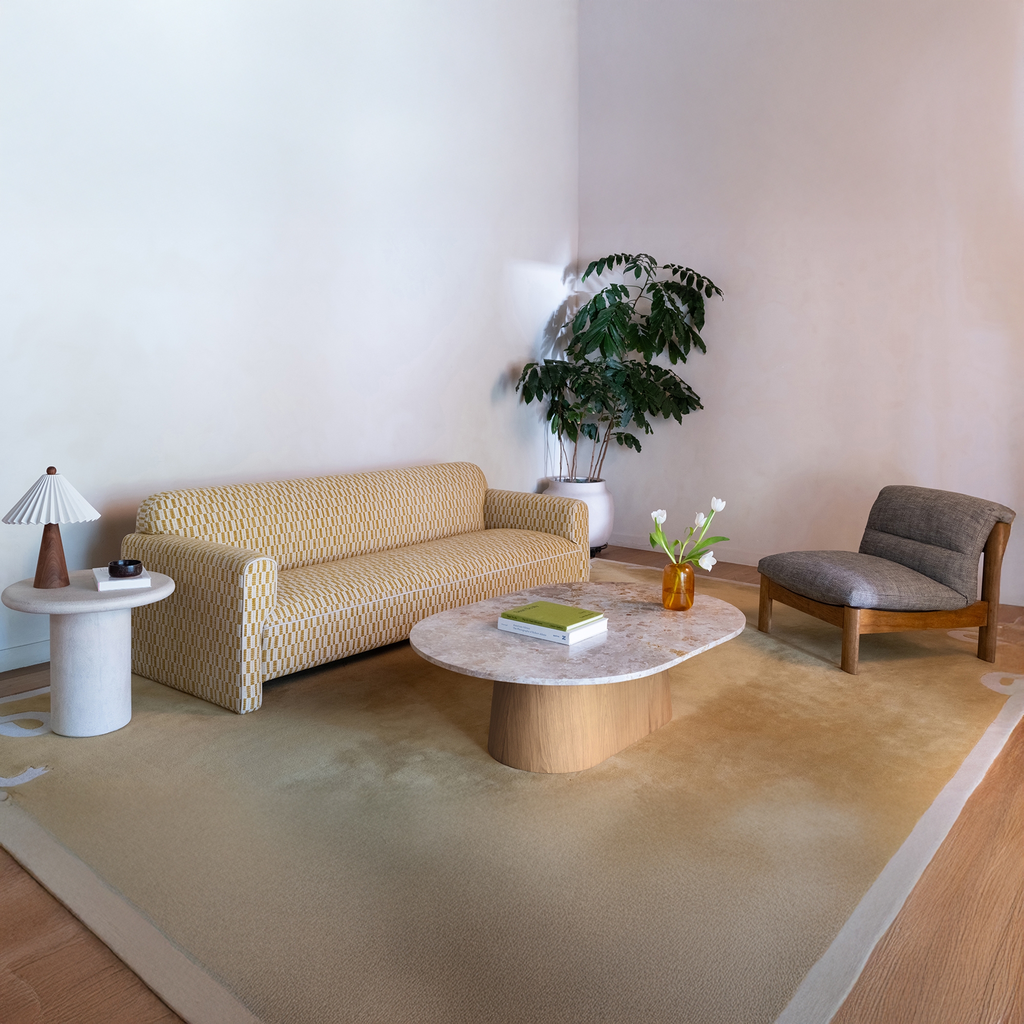 Frida Outdoor Side Table Cream - Image 4