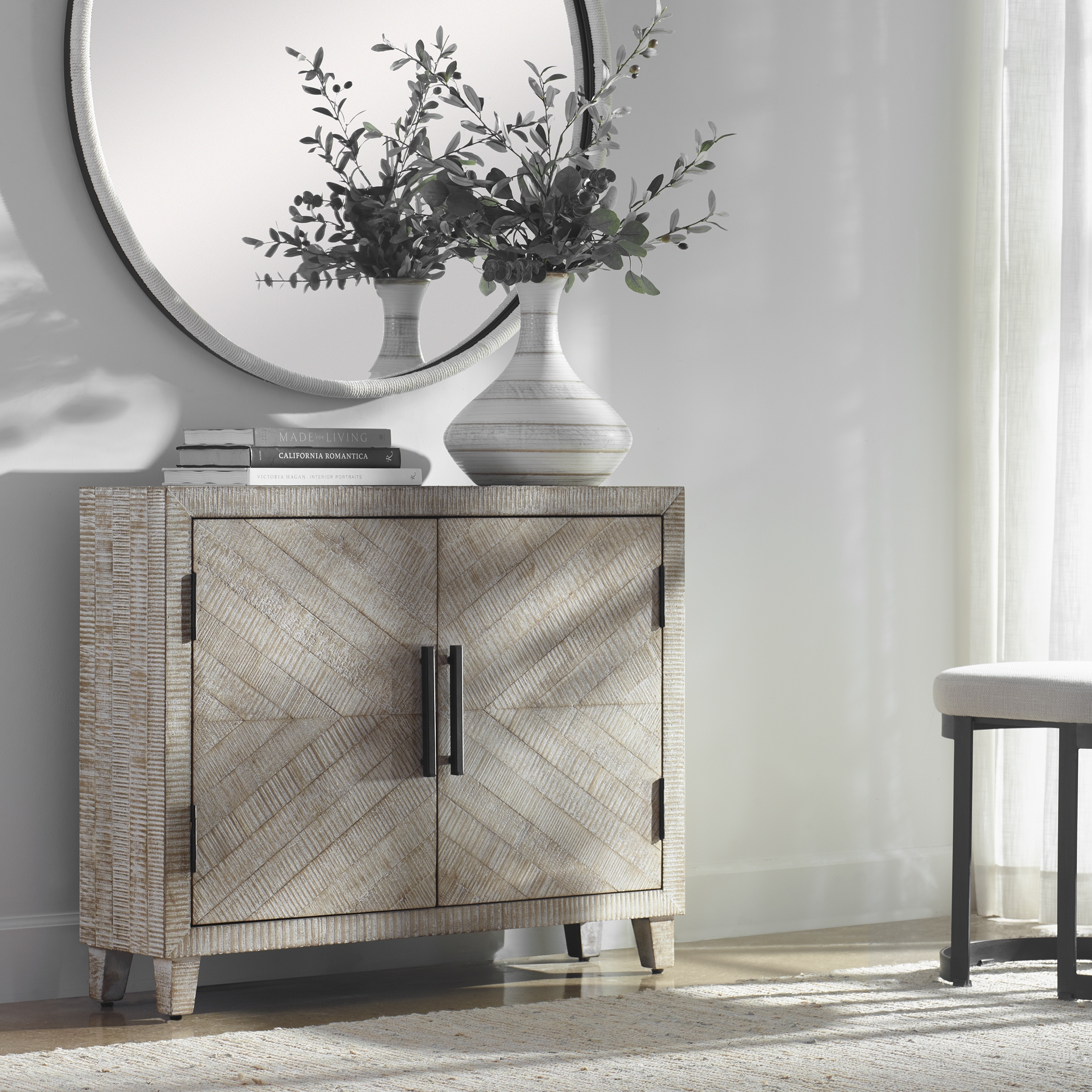 Adalind White Washed Accent Cabinet - Image 1