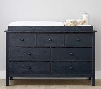 Kendall Extra-Wide Dresser & Topper Set, Weathered Navy - Image 1