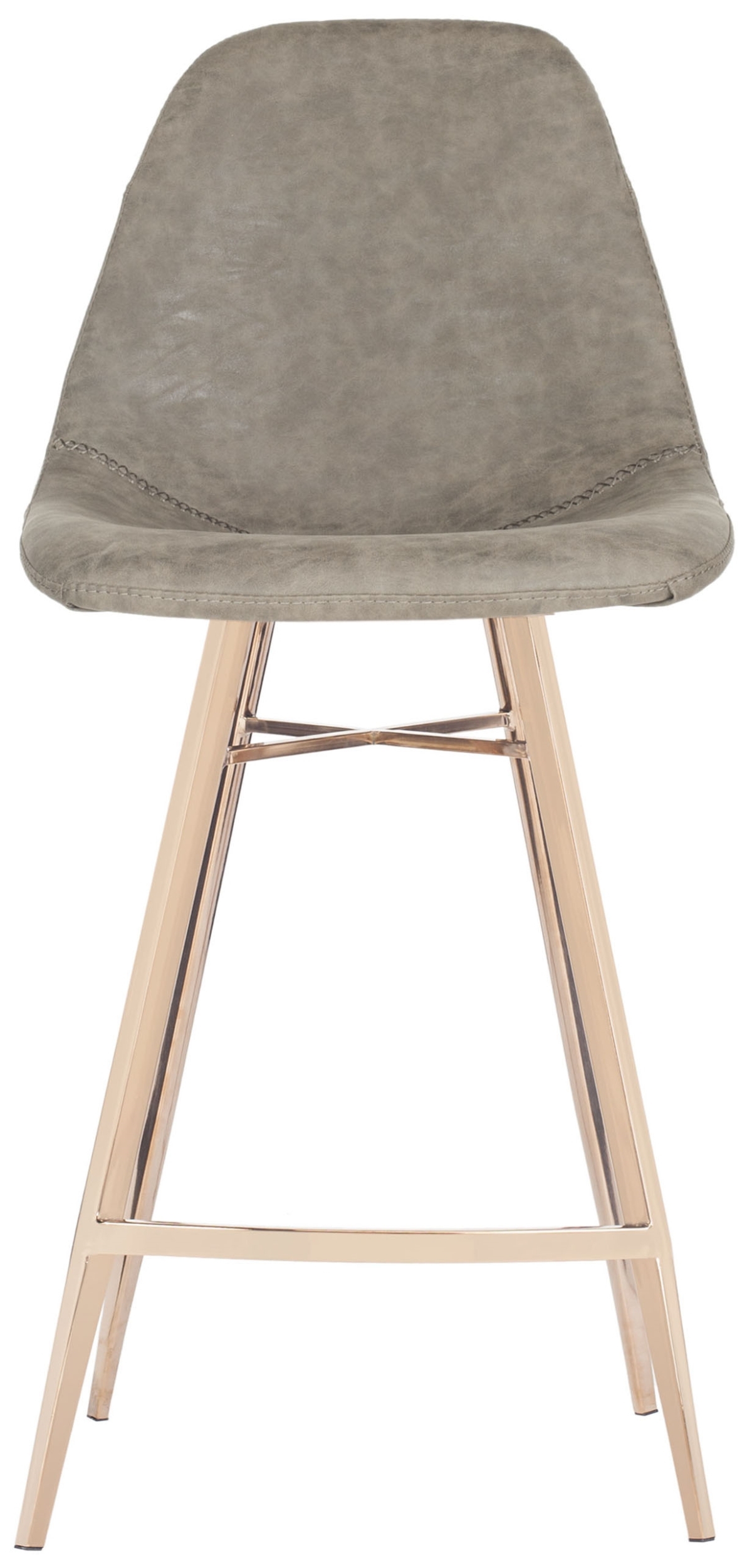 Mathison Counter Stool - Taupe / Copper - Safavieh - Image 0