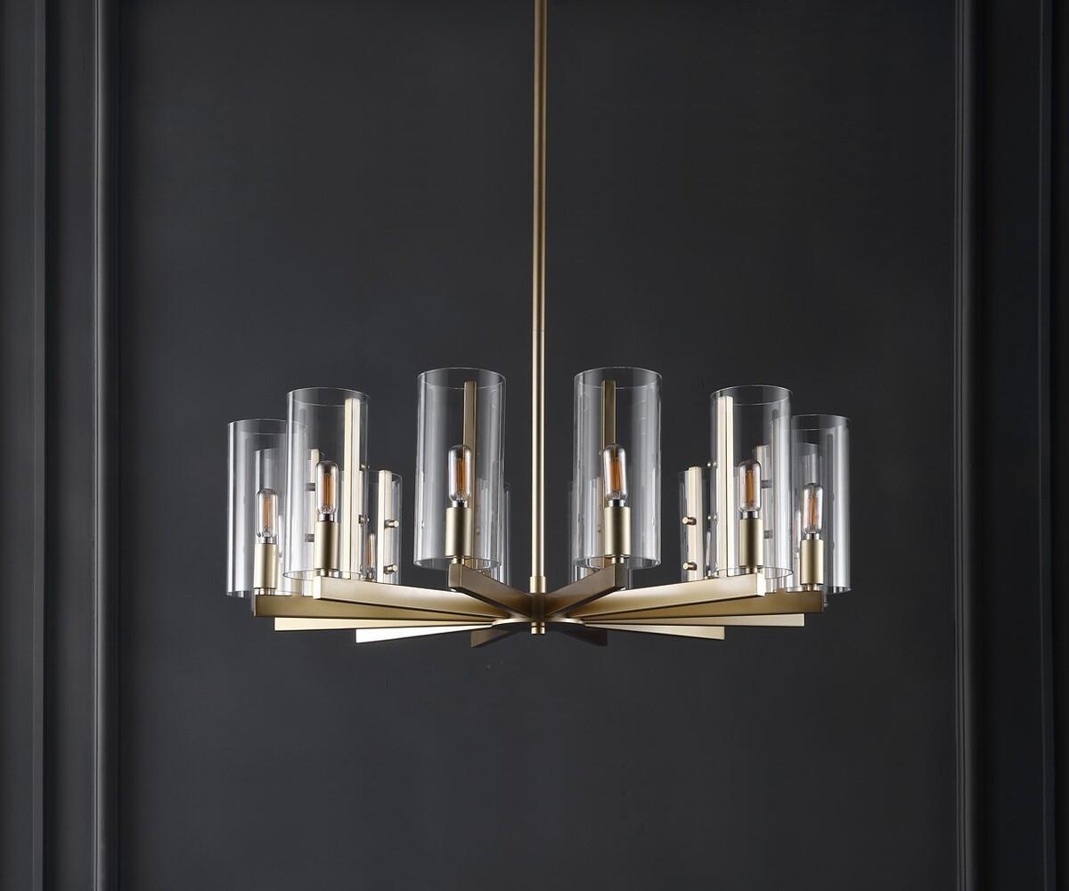 Safavieh Couture Benicio Gold Chandelier - Gold - Image 2
