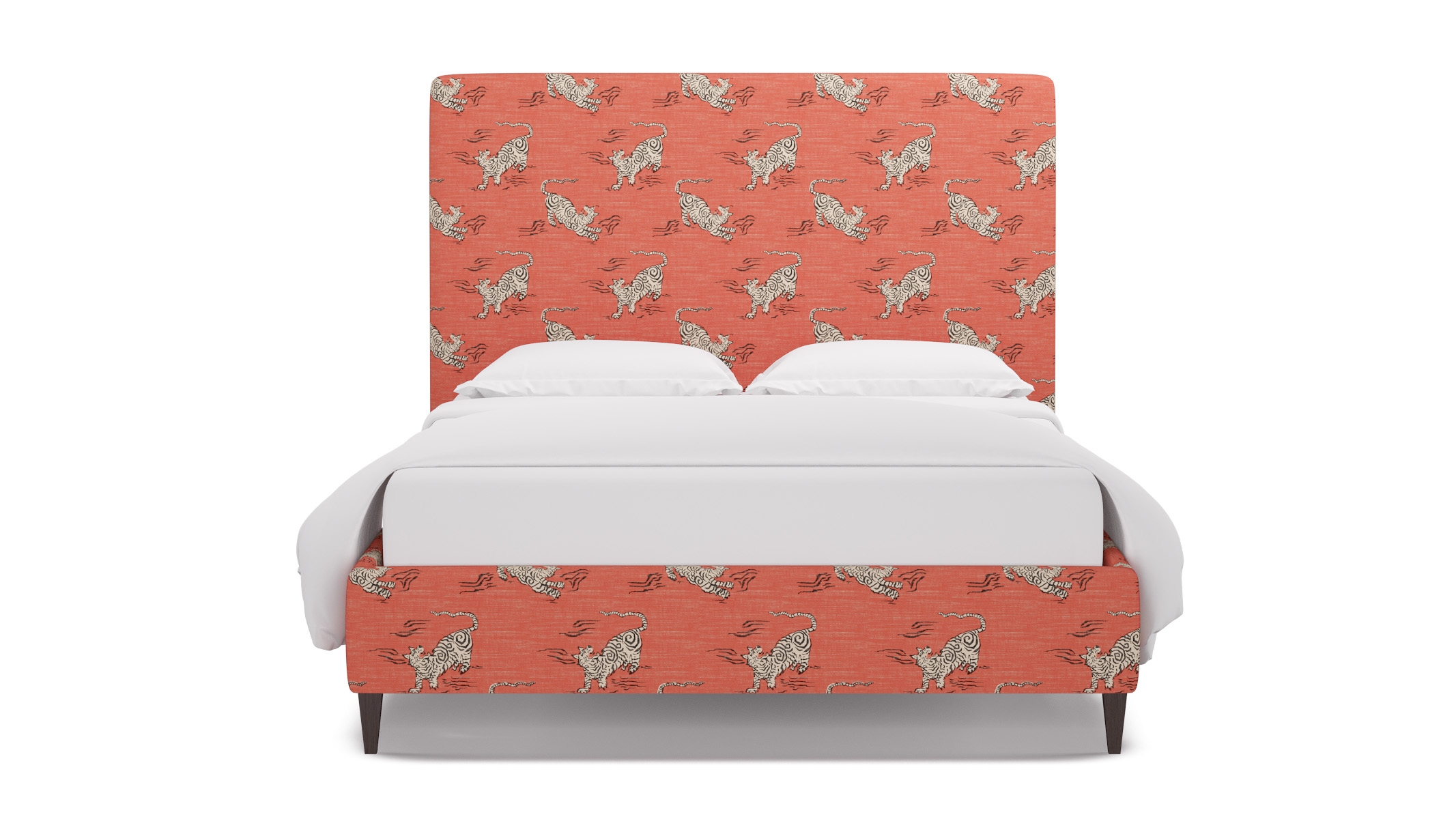 Classic Bed, Coral Tigresse, Espresso Square Tapered Leg, Twin - Image 0