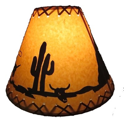 10" H x 16" W Paper Empire Lamp Shade ( Spider ) in Brown - Image 0