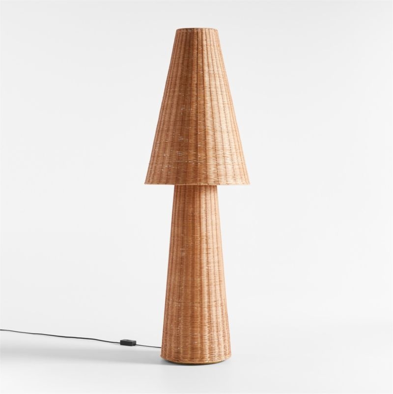 Tessere Rattan Floor Lamp 64" - Image 0