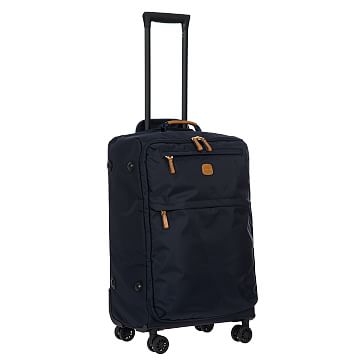 BRIC'S X-Travel Leather Spinner, Navy, 25" - Image 0