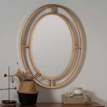 Elle Wall Mirror, Gold - Image 1