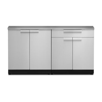 Stainless Steel 3-Piece Free Standing Modular Outdoor Kitchen Cabinets - Image 0