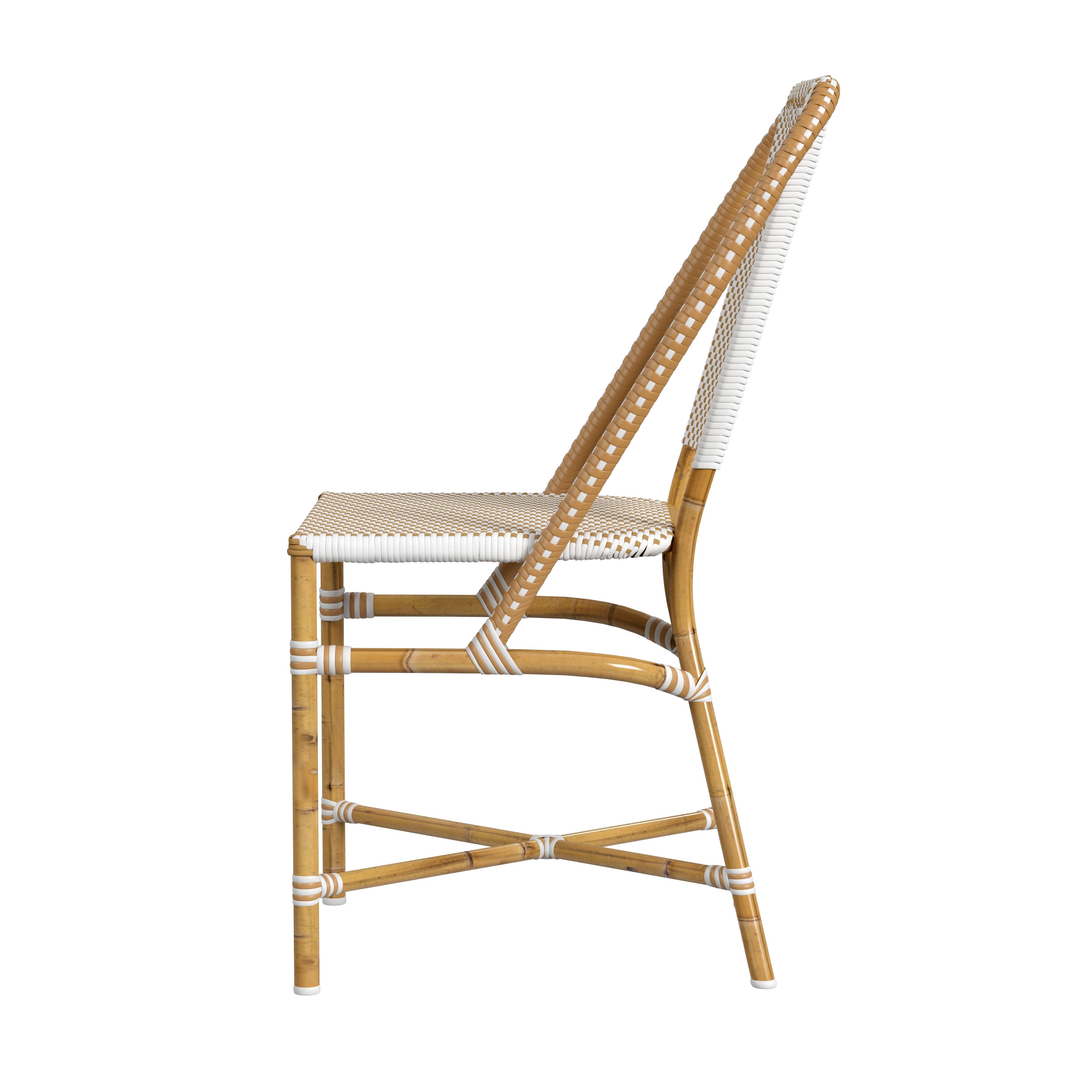 Tobias Beige and White Outdoor Chair - Image 1